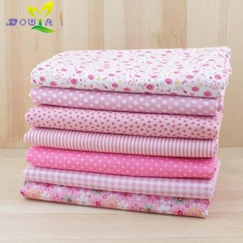 Pink cloth set width 150CM DIY manual quilting fabrics 50X50CM