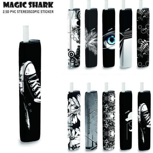 Magic Shark 100% New Stylish Eye Shoe PVC Stereo Sticker Case Cover Film For IQOS 3 Multi IQOS3 Multi E Cigarette
