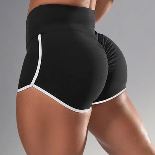 New Summer Sport Shorts Women High Waist Elasticated Seamless Fitness Leggings Push Up Gym Training Gym Tights Pocket Short