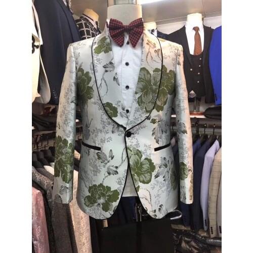 New real picture Men Suit 3Pieces Terno Groom Tuxedos Groomsmen Man Wedding Suit Slim Fit Blazer ( Jacket+Pants+Vest