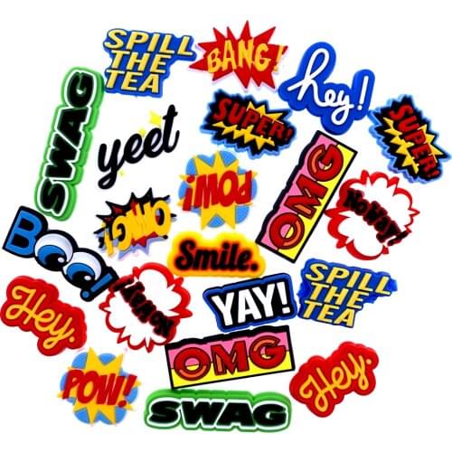 Wholesale 100PCS PVC Soft Flat Back Alphabet Letter Accessories English Phrases Components For Jewelry Making DIY Phone Case