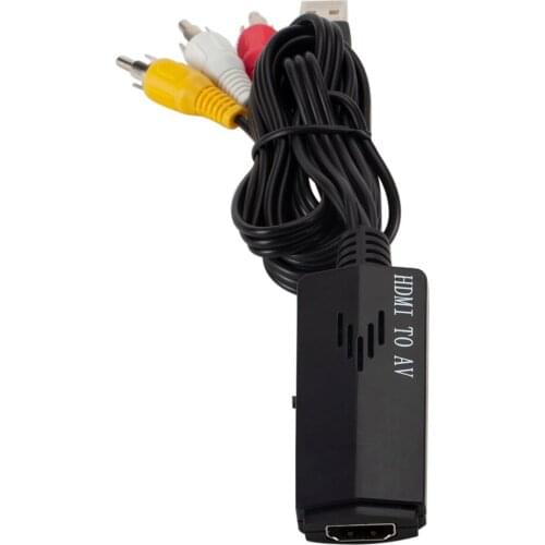 HDMI to RCA Converter Adapter Cable Composite Converter for TV VHS VCR DVD Video Audio Converter HDMI Support Set-top Box