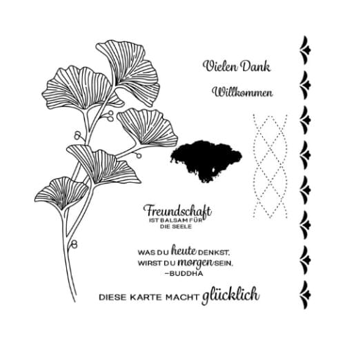 German Leaves Text Silicone Clear Rubber Stamp Sheet Cling Scrapbooking DIY Cute Pattern Photo Album Paper Decoration