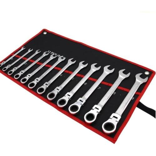 Practical Canvas Tool bag wrench tool roll up Foldable Spanner Organizer Pouch Case hand tool storage bag