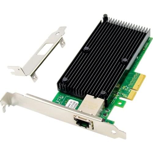 PCI-E X4 10GbE RJ45 Pcie Server Network Card PCIe 10 Gigabit Ethernet Server Network Card Adapter Chip Intel X550 Singel Port