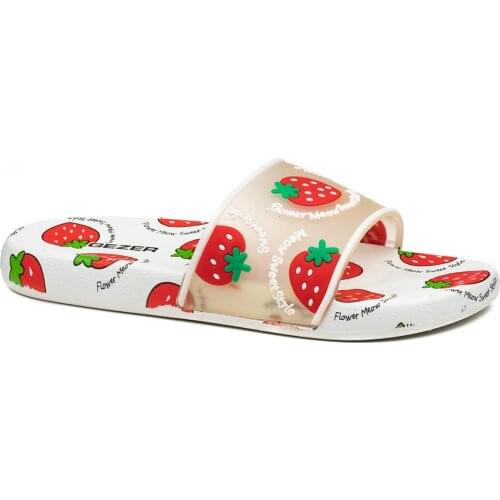 Women Summer Strawberry Pattern Soft Slippers Cute Vivid Color Light and Comfortable Slip-Resistant Outsole Pool Beach Sea Daily 2021