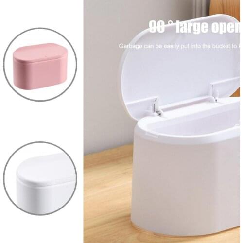 Modern Mini Desktop Waste Bin Garbage Can Desk Garbage Can Convenient Reusable