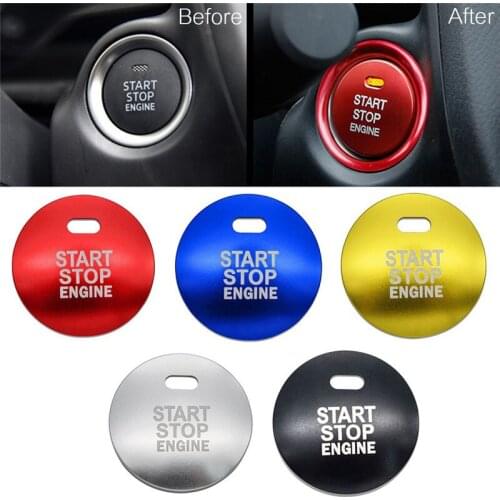 Car Good Quality Styling Sticker Console Engine Inner Bright Color Durable Start/Push Button Trim Cover Fit For Mazda 3#290018