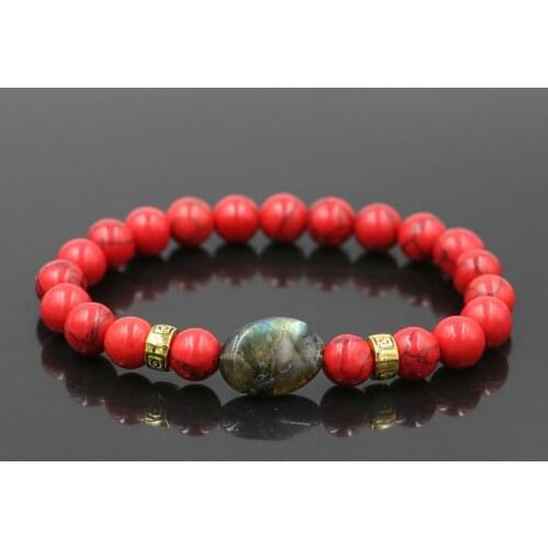 Unique Charm Bracelet For Men Women Natural Lava Stone Labradorite Beads Bracelet Chakra Yoga Bracelets DIY Handmade Jewelry