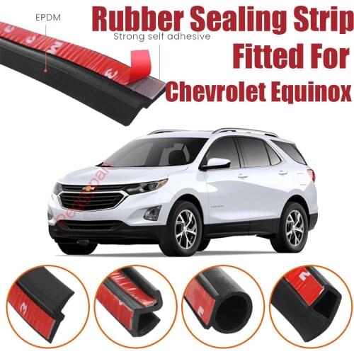 Door Seal Strip Kit Self Adhesive Window Engine Cover Soundproof Rubber Weather Draft Wind Noise Reduction For Chevrolet Equinox