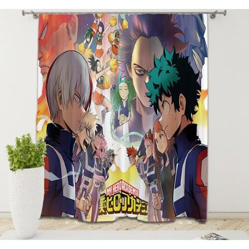 Anime My Hero Academia 3D Printed Curtain Kids Bedroom Living Room Curtain Home Decoration Parlour Room Blackout Curtains 04