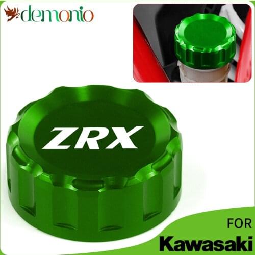 Motorcycle Parts For KAWASAKI ZRX1100 ZRX1200 R/S DAEG Rear Brake Fluid Reservoir Cover Cap With Logo ZRX 1200 1100