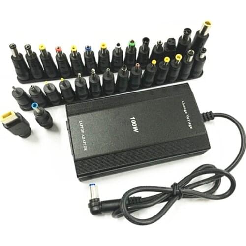 For Laptop In Car DC Charger Notebook AC Adapter Power Supply 100W Universal EU plug for HP DELL IBM 11 Tips with 28 DC jack