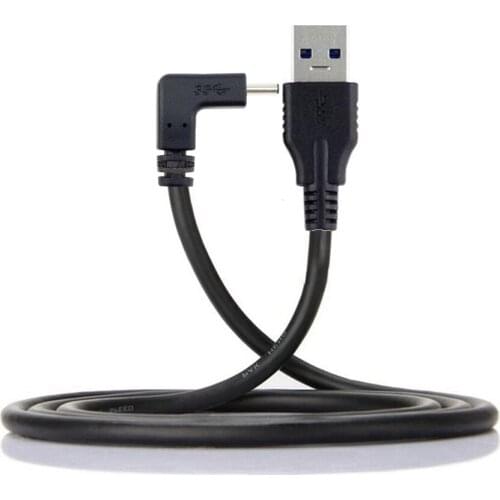 1M Type-C elbow to USB3.0 male straight data cable 90 degree right angle 10G charging data cable 1M