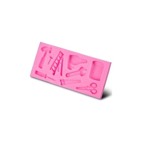 1PC Repair Tools Cake Mold Silicone Hammer Scissors Shape Fondant Chocolate Mold DIY Sugar Craft Cake Decoration Tools D185