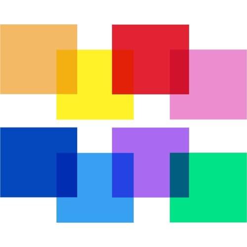 12"/30CM 8PCS/Set Pack of Gel Sheet Transparent Color Correction Light Gel Filter for Photography Yongnuo Strobe Flash