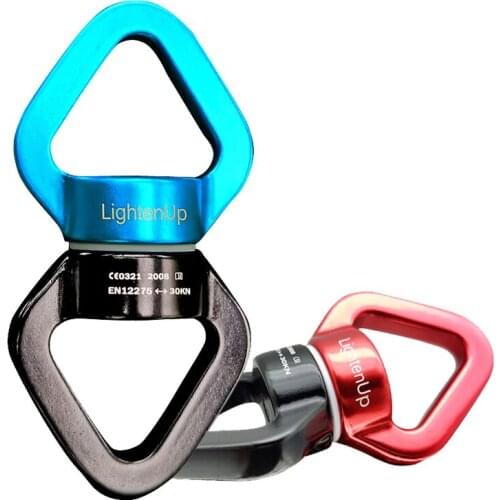 30KN Rotational Device Rope Swivel Stainless Steel for Aerial Silks Dance Swing Hammock Climbing Connector Aerial Yoga Red Blue
