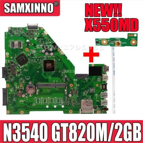 Akmey X550MD motherboard For Asus X550MJ Laptop motherboard X550M X550MD X552M Notebook mainboard 100% tested N3540 GT820M/2GB