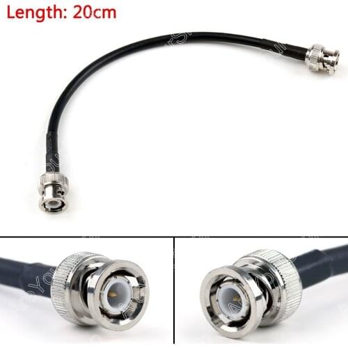 Areyourshop Sale 20cm RG58 Cable BNC Male Plug To BNC Male Straight Crimp Coax Pigtail 8in Mini Jac
