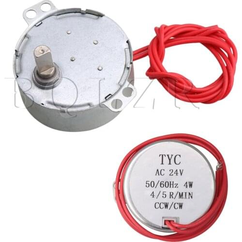 BQLZR Flat Shaft Fan Metal Gear Synchronous Motor AC24V 4-5rpm Speed Heater