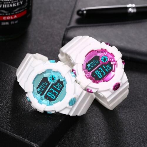 New Design Womens Fashion Digital Watch Youth student sports watch30m Waterproof Watches