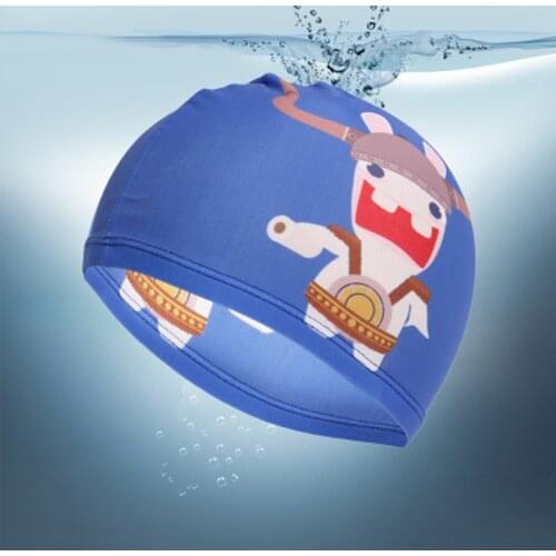 Kids Cartoon Cute Print Swimming Caps Baby Boys&Girls High Elastic Swimming Caps Beach Pool Swim Hats Bathing Caps for Children