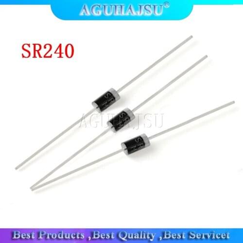 100PCS SR240 2A 40V Schottky diode