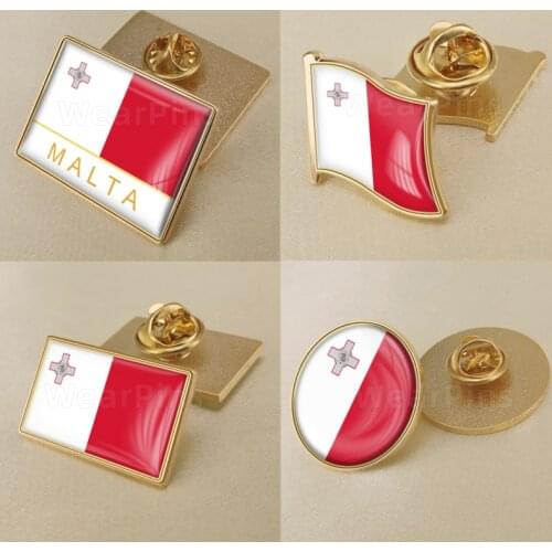 Coat of Arms of Malta/Maltese Flag National Emblem Brooch/Badges/Lapel Pins