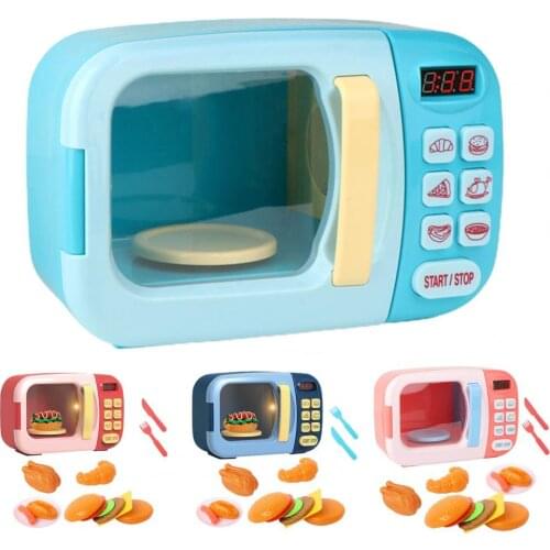 Microwave Oven Simulation Model Toy Timing Playing Dollhouse Interactive Pretend Play Cutting Role Playing Girls Toys