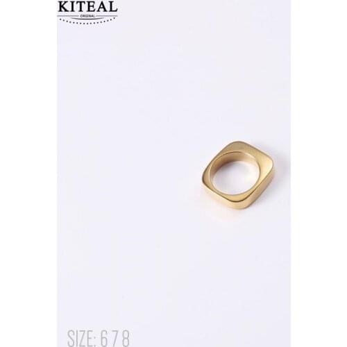 KITEAL summer style 18KGP Gold Filled size 6 7 8 female female ring Minimalism ins opal Fine Jewelry Gifts