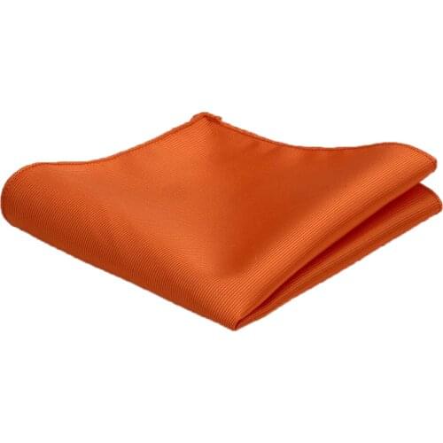 Ricnais Classic Silk Handkerchiefs Solid 25cm*25cm Hanky Red Gold Champagne Pocket Square For Man Wedding Business Party