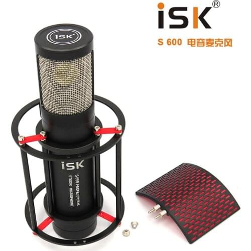 New Original ISK S600 Condenser Recording Microphone 25mm large film sound head Heart-shaped pointing pickup