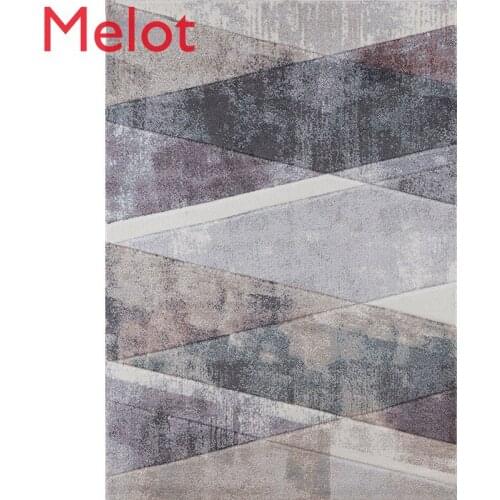 Living Room Carpet Morandi Geometric Pattern Carpet Color Sofa and Carpet Tea Table Cloth High Quality and Durable Family