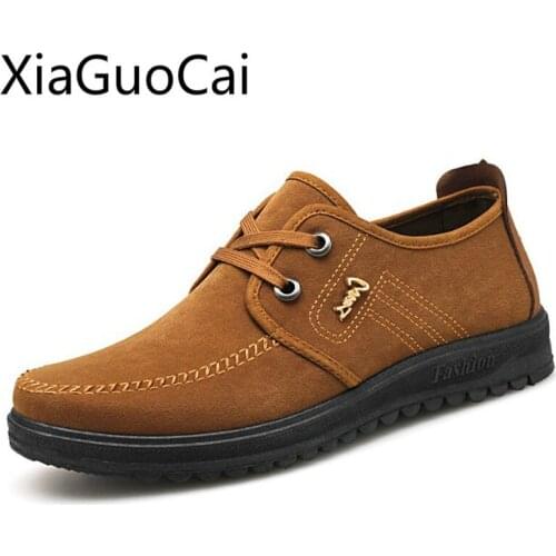 Super Hot Mens Driving Shoes Middle and Old Aged Male Casual Shoes Lace Up Mens Platform Flat Casual Shoes