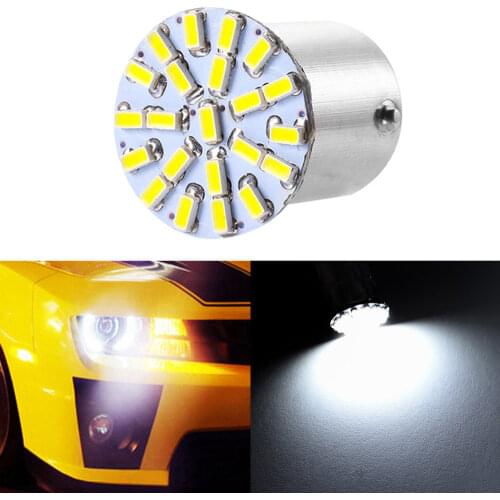 P21W White 1157 BAY15D 1156 BA15S 22SMD Car LED Brake Turn Light Auto Parking Led Backup Wedge Led Tail Signal Lamps Plate Light