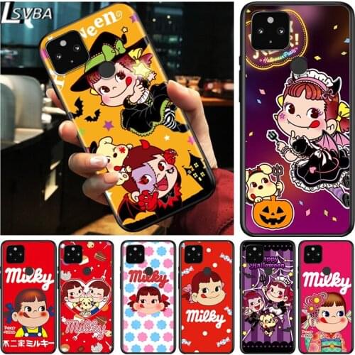 Candy for Milky cute Shockproof Cover for Google Pixel 5 4 5A 4A XL 5G Black Phone Case Shell Soft Fundas Coque Capa