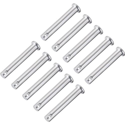 Uxcell Single Hole Clevis Pins,8mm x 50mm Flat Head Zinc-Plating Steel 10 Pcs