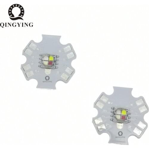 10PCS 10W RGBW XML XM-L 6W-10W High Power LED Chip SMD5050 4 Chips With 20mm White PCB For Replace Cree Stage Lighting
