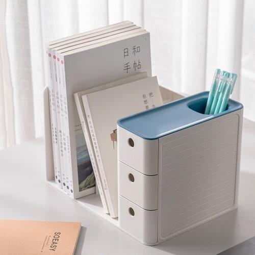 Drawer Type Stationery Storage Box Student Pen Holder Book Storage Rack Office File Sorting Racks Office Desk Accessories