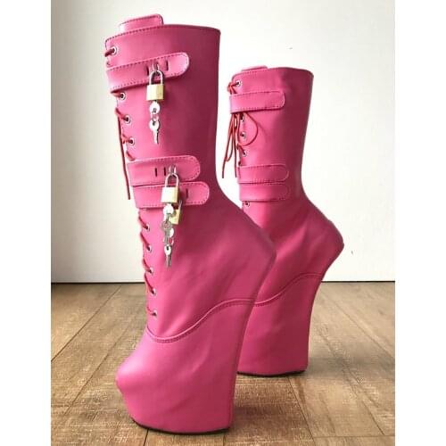 Womens Heelless Ballet Boots Pointed Toe Lockable Dance Shoes Sexy Plus Size Custom Made Colors New 2021