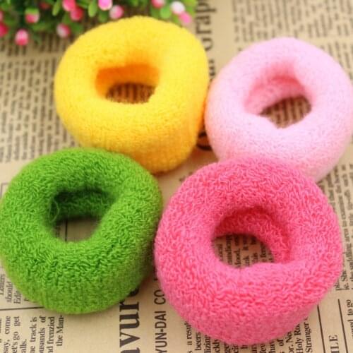 KAKU0025)12pcs/lot Colorful Wide Women Big Hair Holders Cute Rubber Bands Hair Elastics Accessories Girl Tie Gum (Mix Color)
