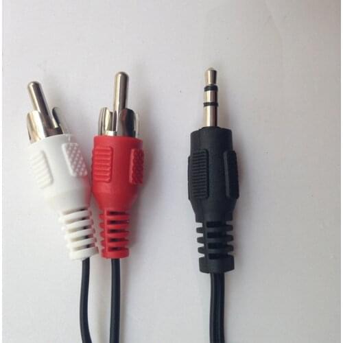 1/2/5pcs 3.5mm Jack Aux to 2 RCA Audio Video AUX Cable Stereo Splitter AV Adapter Cord Wire For PC DVD TV VCR PS4 Speakers