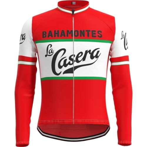 1973 Competition La Casera Team Man Retro Cycling Jersey Long Sleeves Clothing Triathlon Bike Jersey maillot ciclismo hombre