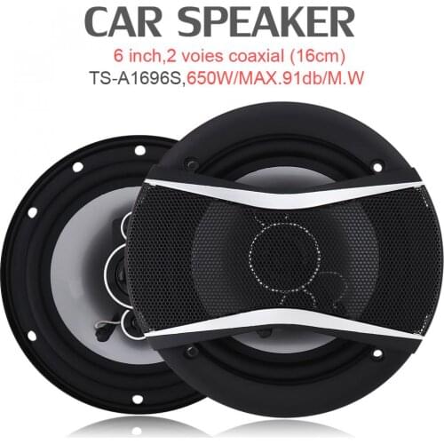 2pcs 6 Inch 650W Car HiFi Coaxial Speaker Vehicle Door Auto Audio Music Stereo Full Range Frequency Speakers for Cars