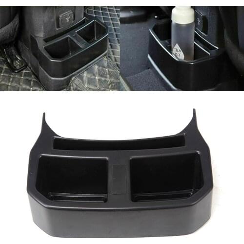 Car Rear Center Console Cup Box Dual Drinks Cup Holder Beverage Stand Drink Water Bottle for Jeep Wrangler Jl 2018-2019