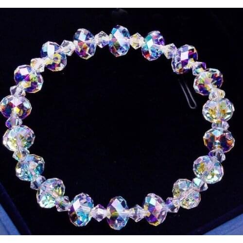 White yellow 8mm bohemian multicolor Agate beads Chakra Reiki Buddha Yoga Bracelet elastic adjustable Volcanic Stone Bangles