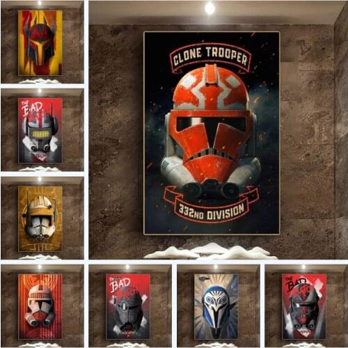 Disney Star Wars Classic Popular American Drama Science Fiction Tv Series Character Canvas Painting Poster Living Room Decor