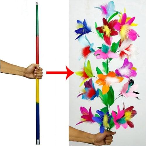 Vanishing Disappearing Cane To Flower Magic Tricks For Professional Magicians Close Up Stage Magic Tricks Magic Props Funny Toys