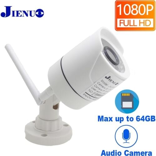 JIENUO 1080P Wifi Camera ip Cctv Wireless Security Outdoor Waterproof 2.0mp HD Surveillance Audio IPCam Infrared TF Card Slot