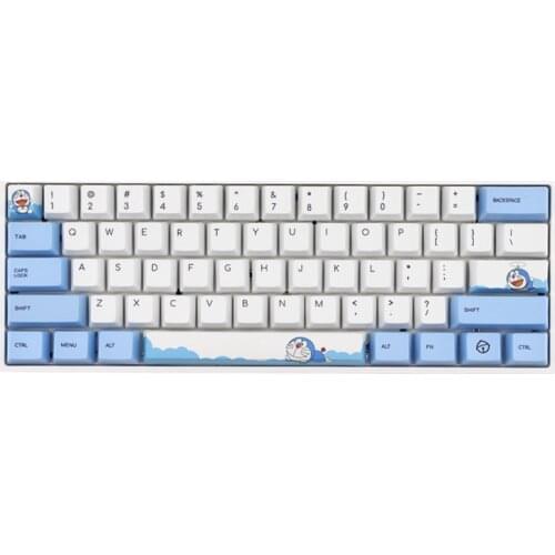 Anime Cat Keycaps OEM Profile Dye-Sublimated Mechanical Keyboard Keycap PBT Compatible MX Switches 61/87/108